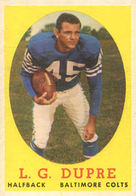 1958 Topps L.G. Dupre #117 Football Card