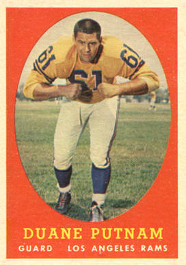 1958 Topps Duane Putman #55 Football Card