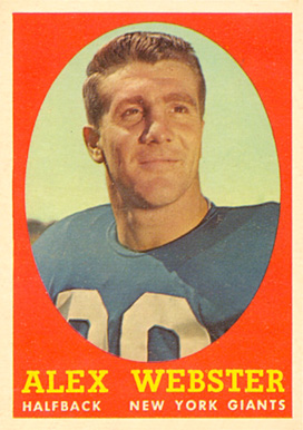 1958 Topps Alex Webster #30 Football Card