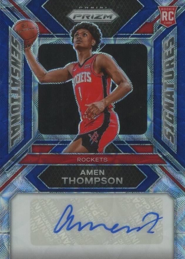 2023 Panini Prizm Sensational Signatures Amen Thompson #SSAN Basketball Card