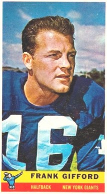 1959 Bazooka Frank Gifford # Football Card