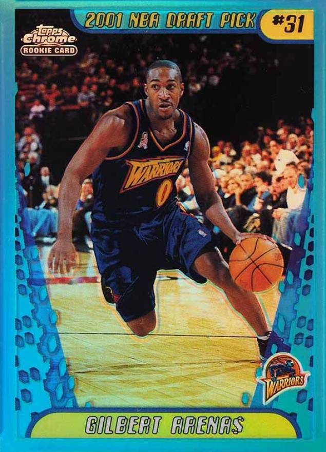 2001 Topps Chrome Gilbert Arenas #157 Basketball Card