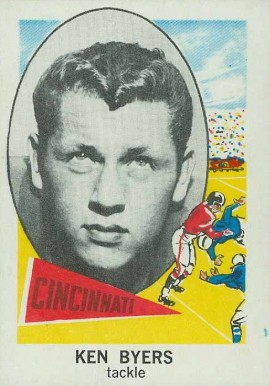 1961 Nu-Card Ken Byers #113 Football Card