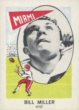 1961 Nu-Card Bill Miller #175 Football Card