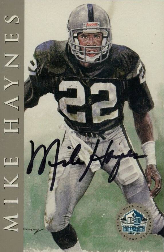 1998 Ron Mix HOF Platinum Autographs Mike Haynes # Football Card