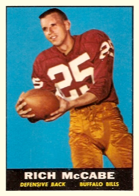 1961 Topps Rich McCabe #161 Football Card