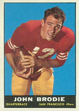 1961 Topps John Brodie #59 Football Card