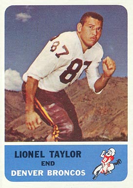 1962 Fleer Lionel Taylor #36 Football Card