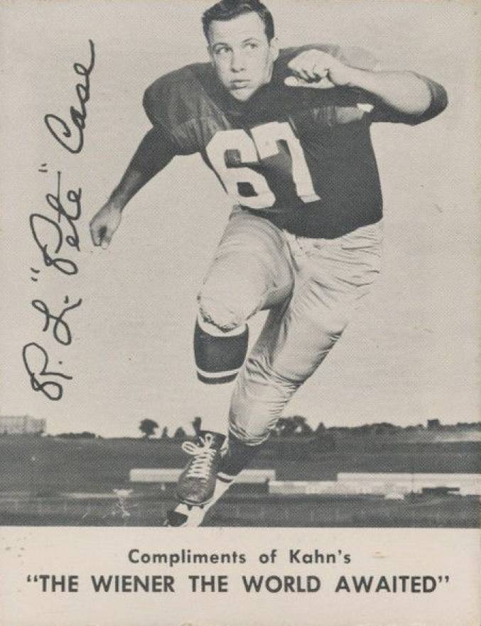 1962 Kahn's Wieners Pete Case # Football Card