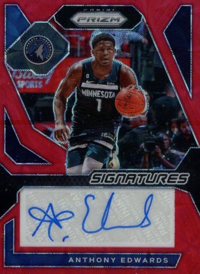 2023 Panini Prizm Signatures Anthony Edwards #SIGANT Basketball Card