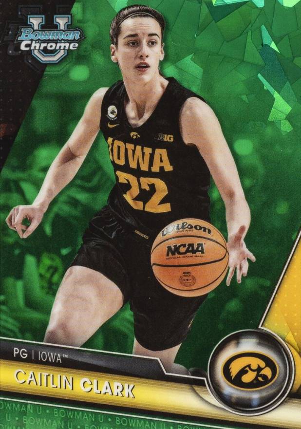 2023 Bowman University Chrome Sapphire Caitlin Clark #34 Basketball Card