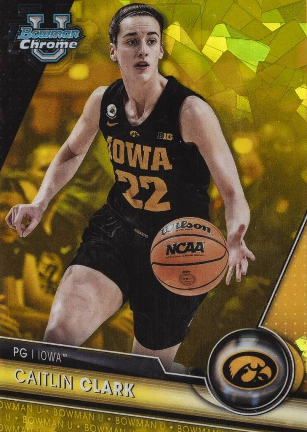 2023 Bowman University Chrome Sapphire Caitlin Clark #34 Basketball Card