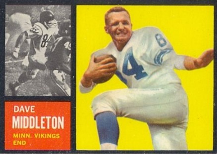 1962 Topps Dave Middleton #95 Football Card