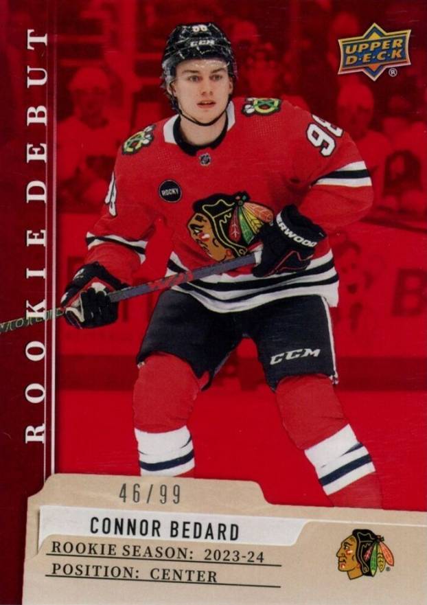 2023 Upper Deck Rookie Debut Connor Bedard #1 Hockey Card