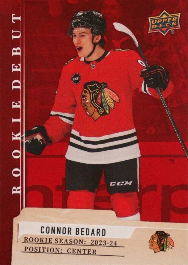 2023 Upper Deck Rookie Debut Connor Bedard #1 Hockey Card