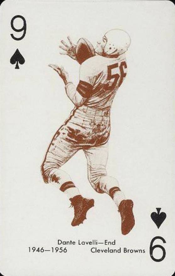 1963 Stancraft Playing Cards Dante Lavelli # Football Card