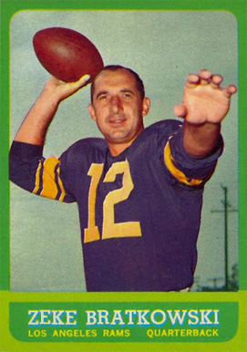 1963 Topps Zeke Bratkowski #38 Football Card