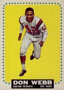 1964 Topps Don Webb #20 Football Card