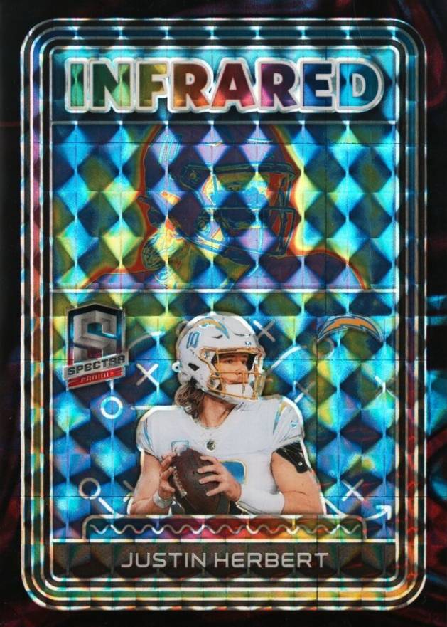 2023 Panini Spectra Infrared Justin Herbert #IJHE Football Card