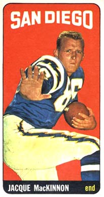 1965 Topps Jacque Mackinnon #167 Football Card