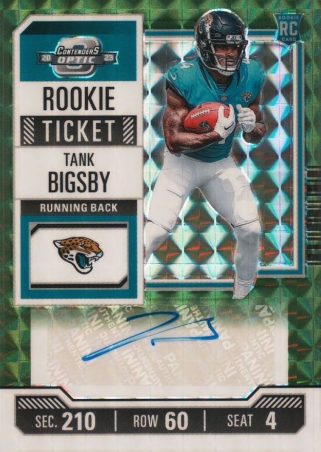 2023 Panini Zenith Contenders Optic Rookie Ticket RPS Preview Autographs Tank Bigsby #125 Football Card