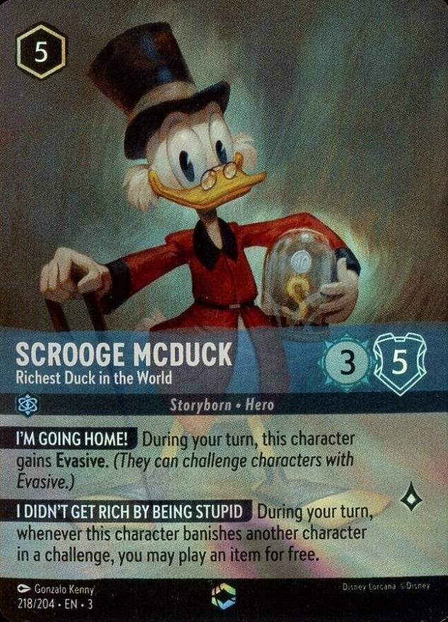 2024 Disney Lorcana EN 3-Into the Inklands Scrooge McDuck - Richest Duck in the World #218 Non-Sports Card