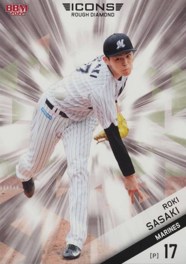 2022 BBM Icons Rough Diamond Roki Sasaki #22 Baseball Card