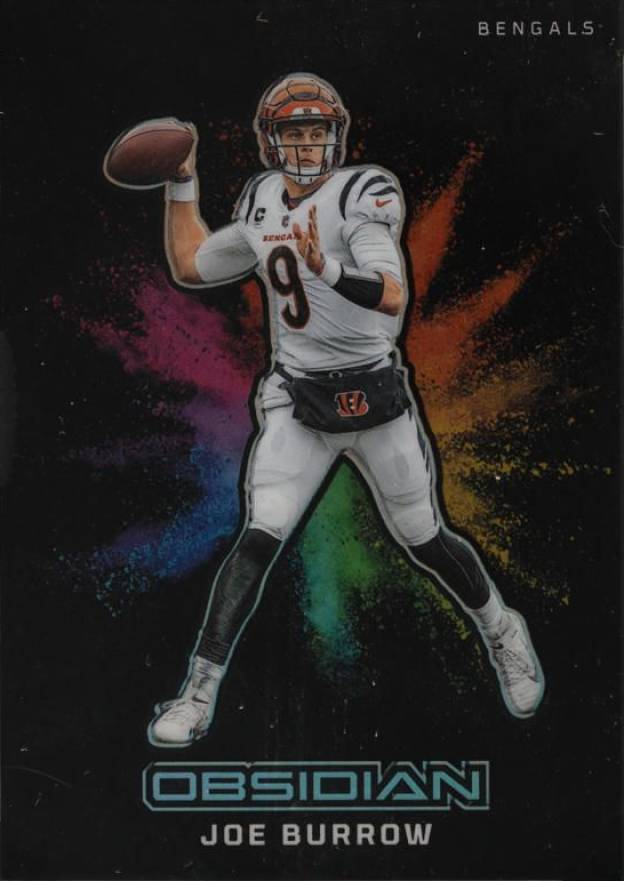 2023 Panini Obsidian Black Color Blast Joe Burrow #22 Football Card