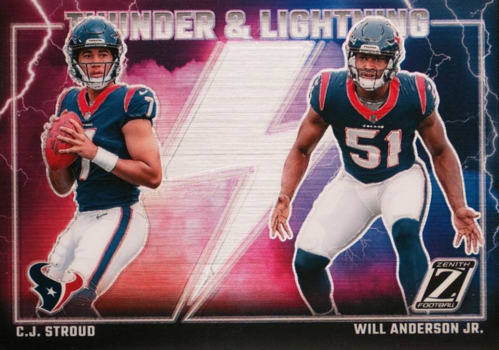 2023 Panini Zenith Thunder and Lightning CJ Stroud/Will Anderson Jr. #10 Football Card