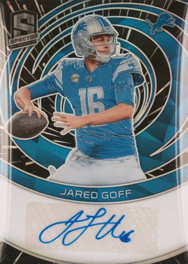 2023 Panini Spectra Signatures Jared Goff #SIGJGO Football Card