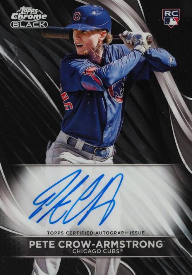 2024 Topps Chrome Black Autographs Pete Crow-Armstrong #PC Baseball Card