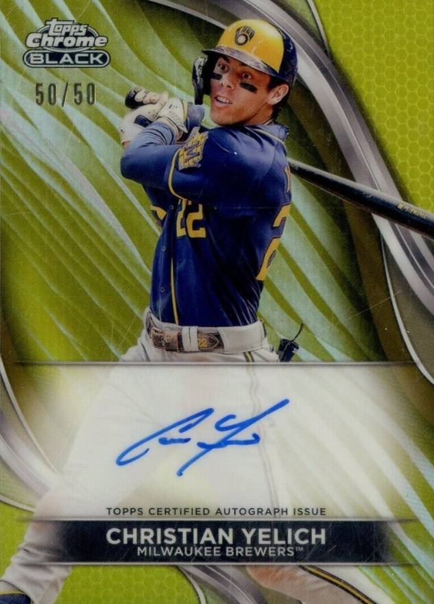 2024 Topps Chrome Black Autographs Christian Yelich #CY Baseball Card