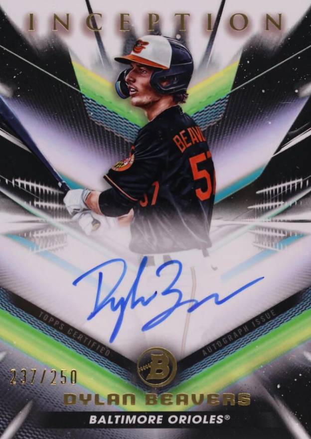 2023 Bowman Inception Autographs Dylan Beavers #BPADB Baseball Card