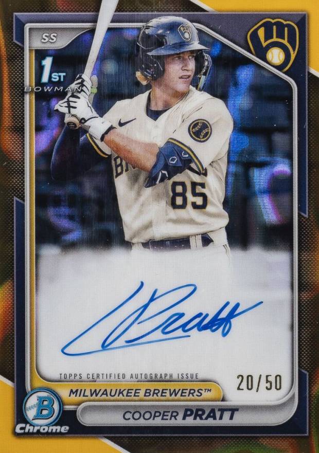 2024 Bowman Chrome Prospect Autographs Cooper Pratt #CPACPR Baseball Card