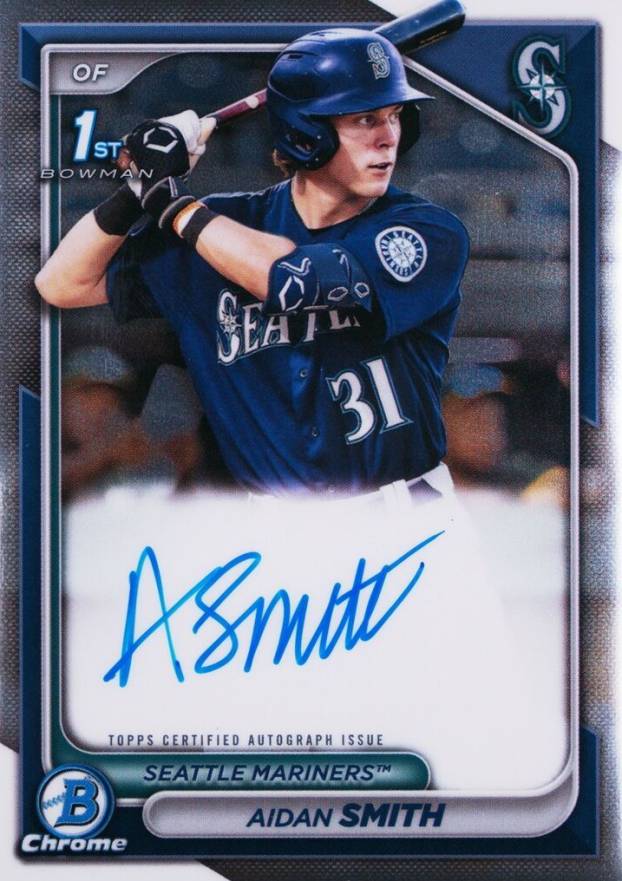 2024 Bowman Chrome Prospect Autographs Aidan Smith #CPAASM Baseball Card