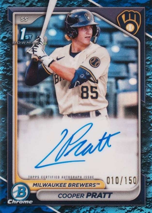 2024 Bowman Chrome Prospect Autographs Cooper Pratt #CPACPR Baseball Card