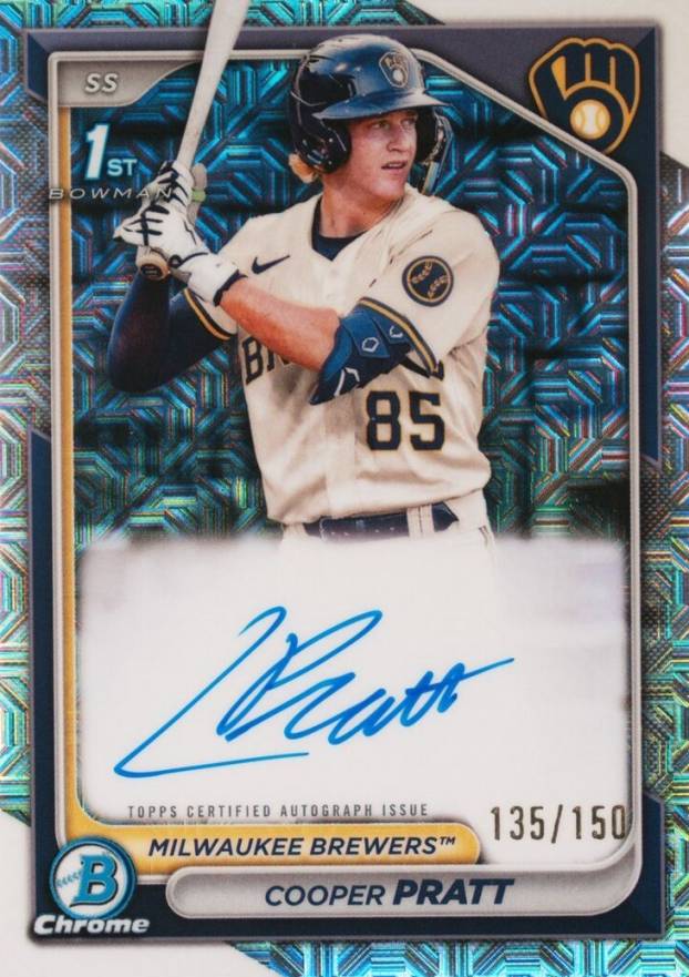 2024 Bowman Chrome Prospect Autographs Cooper Pratt #CPACPR Baseball Card