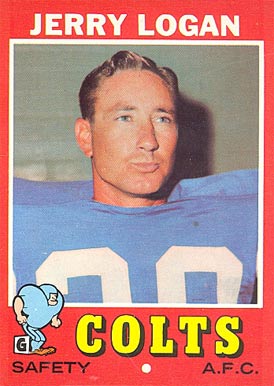 1971 Topps Jerry Logan #134 Football Card