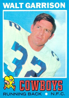 1971 Topps Walt Garrison #8 Football Card