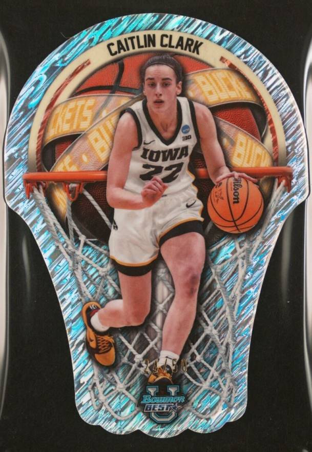 2023 Bowman University Best Bowman U Buckets Die-Cuts Caitlin Clark #BUB20 Basketball Card