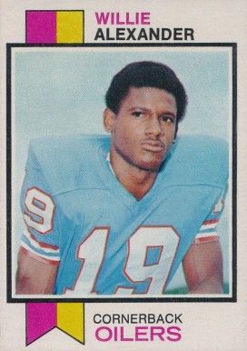 1973 Topps Willie Alexander #253 Football Card