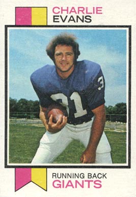 1973 Topps Charlie Evans #184 Football Card