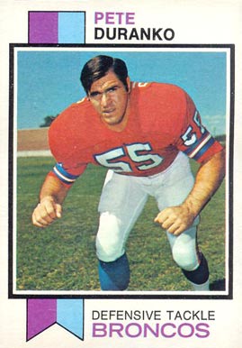 1973 Topps Pete Duranko #466 Football Card