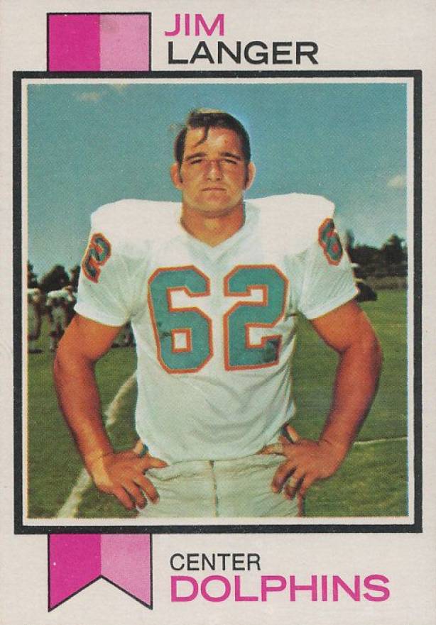 1973 Topps Jim Langer #341 Football Card