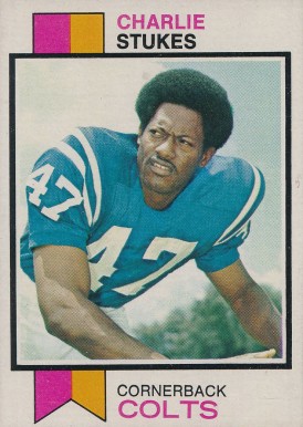 1973 Topps Charlie Stukes #516 Football Card