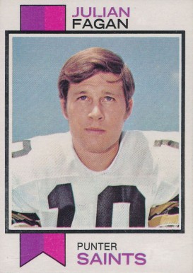 1973 Topps Julian Fagan #473 Football Card