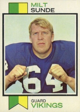 1973 Topps Milt Sunde #452 Football Card