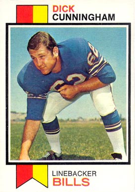 1973 Topps Dick Cunningham #417 Football Card