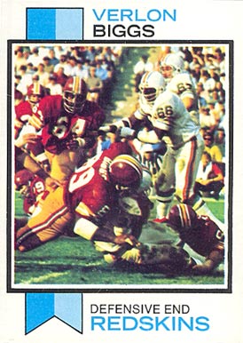 1973 Topps Verlon Biggs #371 Football Card