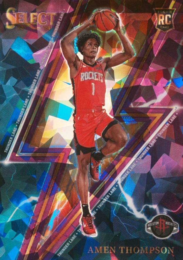 2023 Panini Select Thunder Lane Amen Thompson #13 Basketball Card